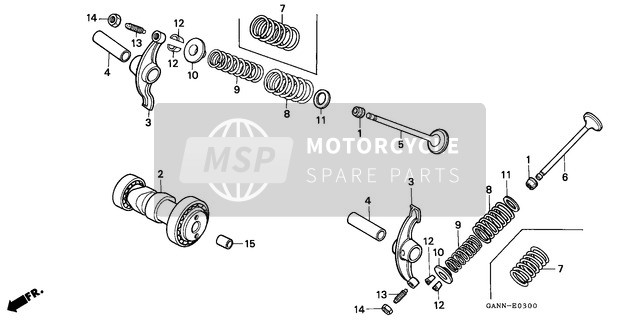 14100GB6911, Nokkenas Compl., Honda, 1